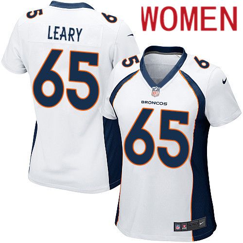 Women Denver Broncos 65 Ronald Leary White Nike Game NFL Jersey